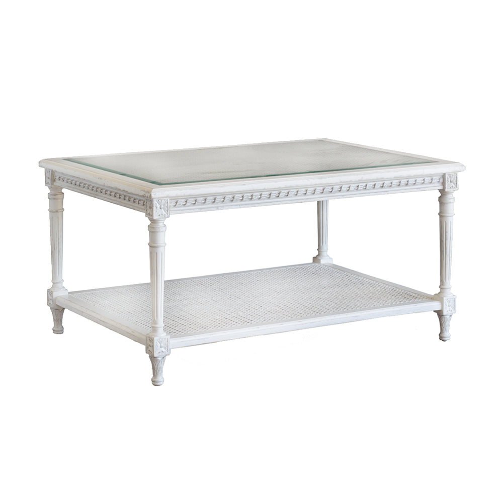 Medium Le Courte Coffee Table in Antique White Finish
