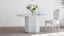 Trevi Dining Table in White Carrara Marble