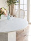 Trevi Dining Table in White Carrara Marble