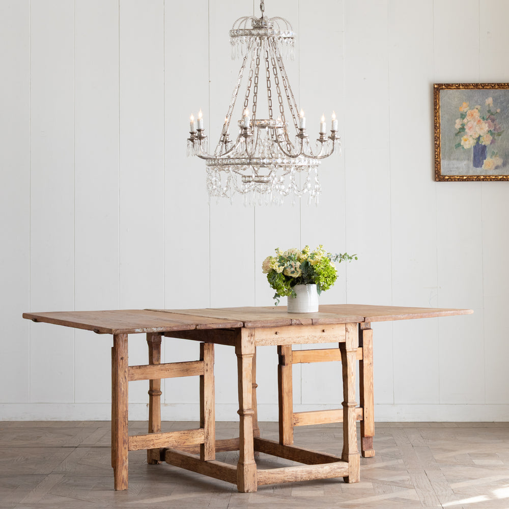 Antique Swedish Folding Kitchen Table