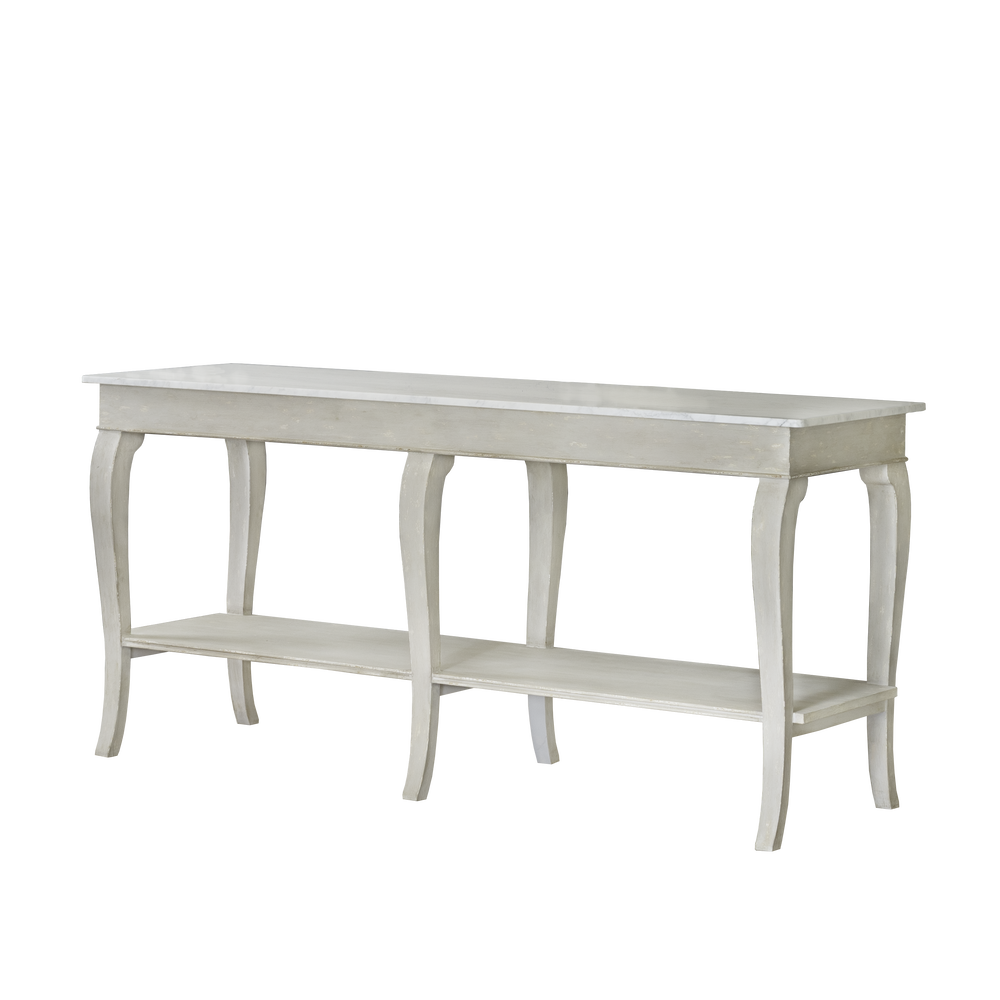 Countryside Console in Antique Fog with Marble Top