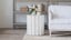 Column Side Table in Plaster White Finish