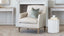 Louis Cannes Bergere in Harvest Linen Slipcover and Starboard Oak Finish