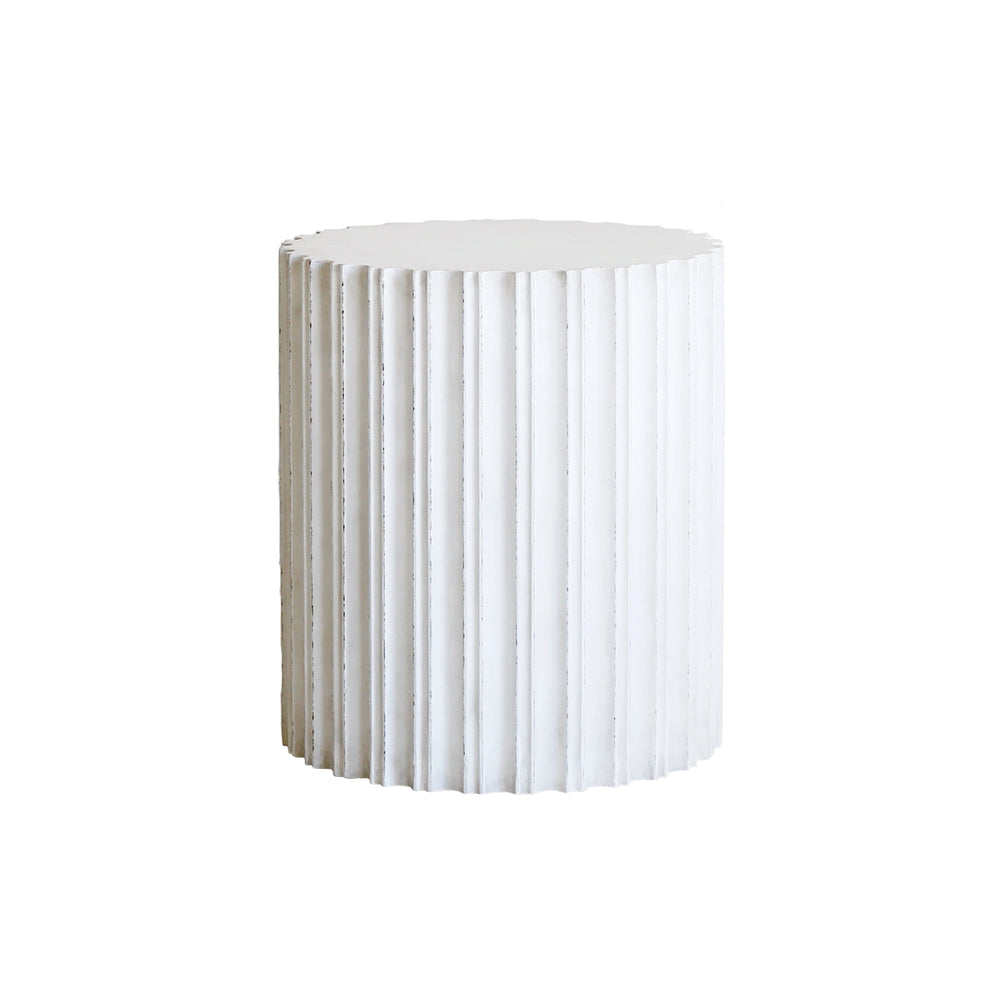 Corinthian Side Table in Plaster White Finish
