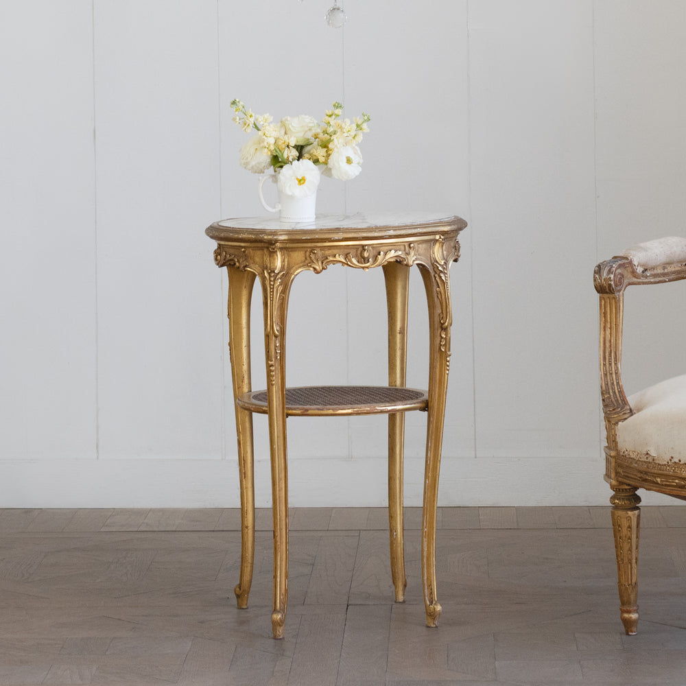 Antique Louis XV French Gilt Side Table