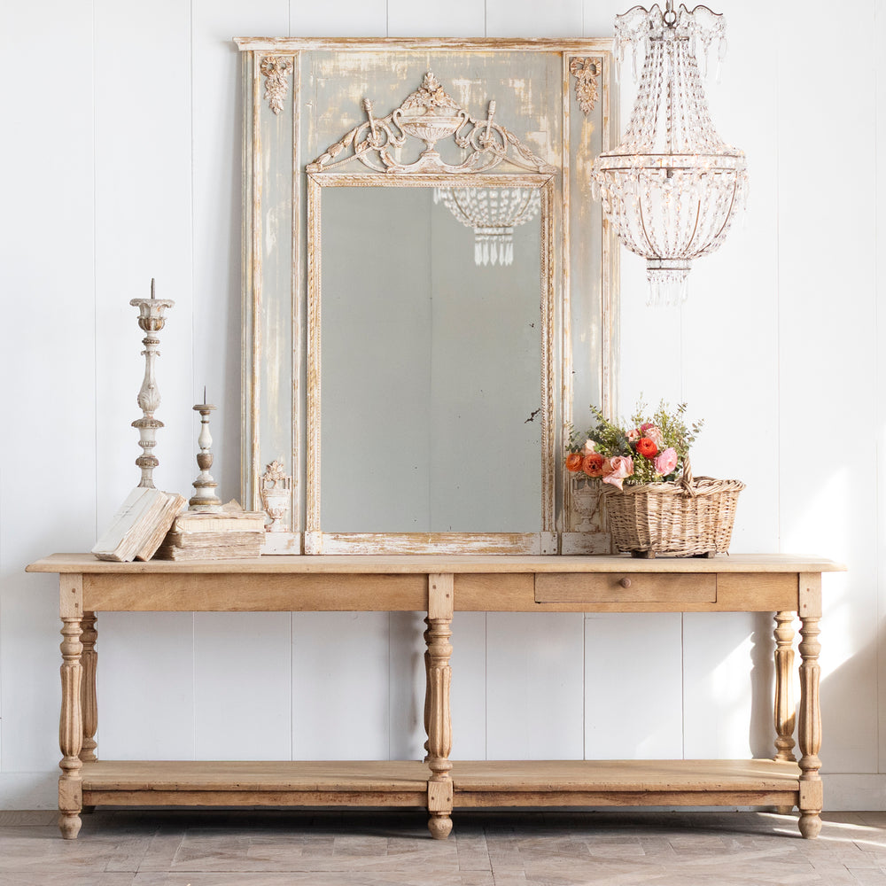 Antique Drapery Table Console