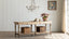 Antique Oak Drapery Table with Fluted Legs
