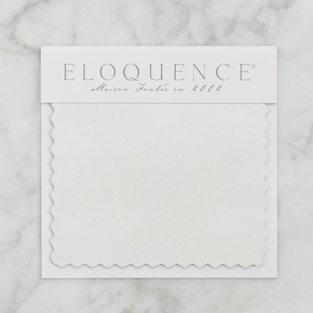 Upholstery Sample in White Leather