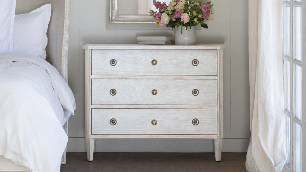 Stephane Commode in Gustavian White Finish