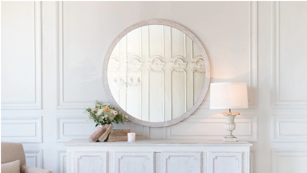 An antique French mirror
