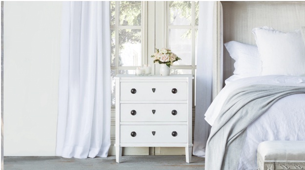 whitewashed nightstands and dressers